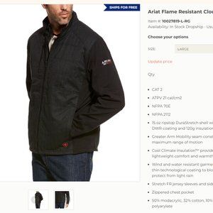 Ariat Flame Resistant Cloud 9 Insulated Jacket